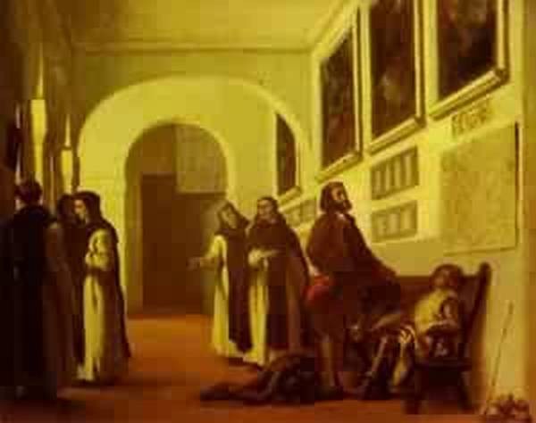 Columbus and his son at la rebida 1838 xx national gallery o